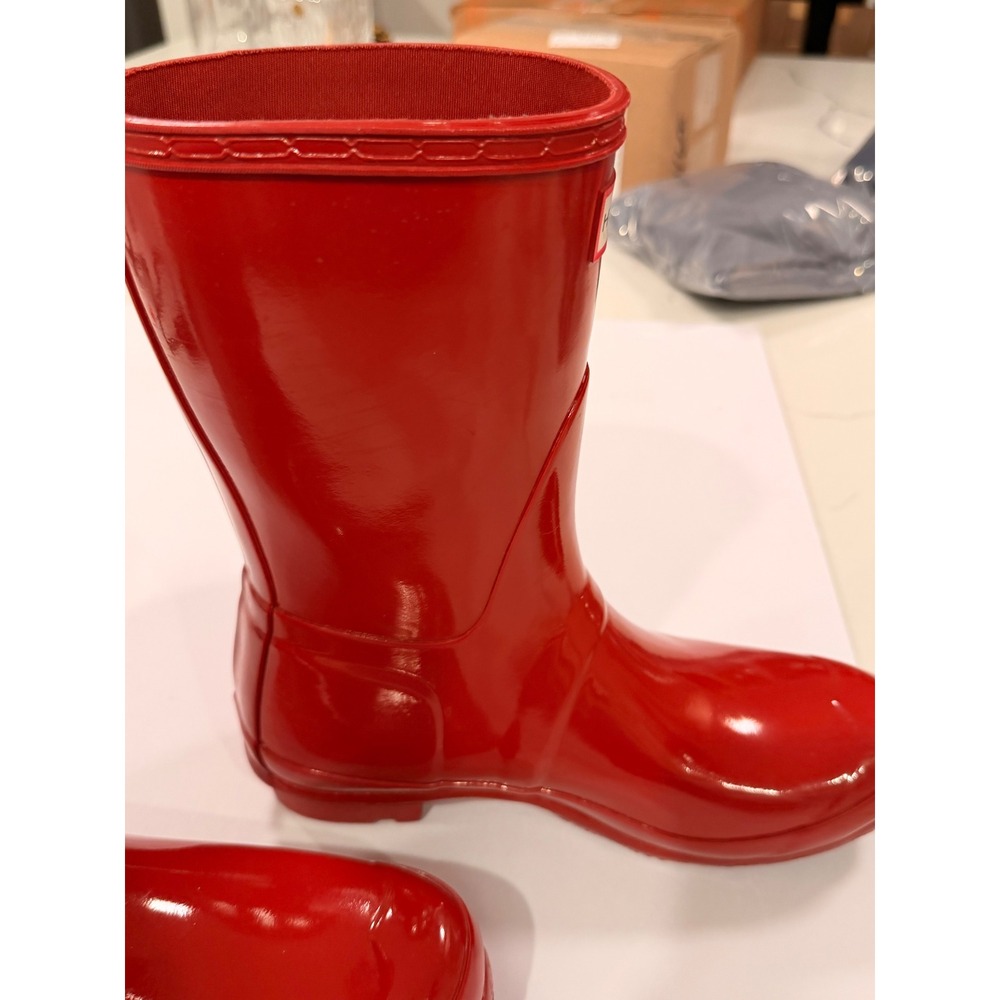 Hunter Original Short Gloss Rain Boots Red Women's US 7 EU 38 - Picture 11 of 11
